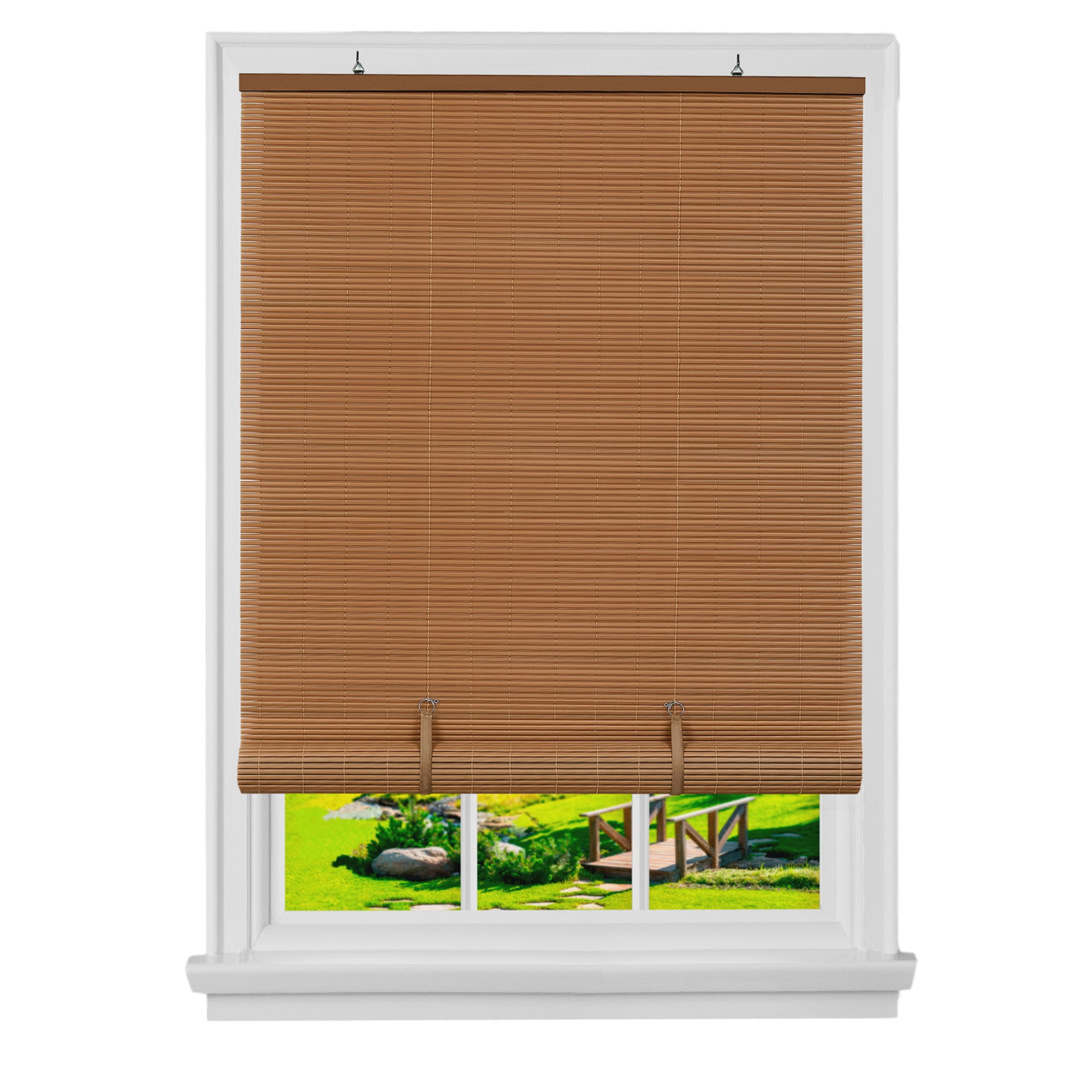 PowerSellerUSA Oval Cordless Blinds, RollUp Roman Shades for Windows