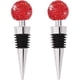 thumbnail image 1 of 2 tapones de vino decorativos y brillantes, divertidos y bonitos tapones para botellas hechos de aleación de zinc, de silicona y cristal, accesorios para vino tinto, whisky, champán, vino, 1 of 5