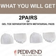 thumbnail image 2 of 2 Pairs Gel Toe Separators Metatarsal Pads, Gel Toe Straightener for Overlapping Toes, Bunion Corrector, Hallux Valgus Forefoot Pain Relief (5-Hole Toe Separator Metatarsal Pads), 2 of 5