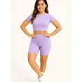 thumbnail image 3 of BenBen Women’s 2-Piece Athletic Outfit Workout Sets Seamless Gym Clothing, 3 of 3