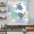 thumbnail image 5 of Ocean Turtle Sheer Curtains 72 Inches Long, Nautical Sea Coral Conch Shells Watercolor Light Filering Curtains, Breathable Simi Curtain Privacy Drapes for Living Room Bedroom Window Treatment, 5 of 9
