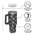 thumbnail image 4 of Black Christmas Snowman Pattern Tumbler with Handle and Lid,40oz Double Wall Vacuum Insulated Tumbler,Cups Gift for Women and Men, 4 of 7