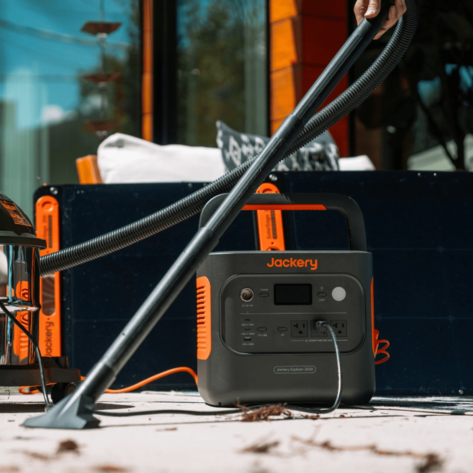 Restored Jackery Explorer 2000 v2 Solar Generator with SolarSaga 200W Solar Panel,2035Wh LiFePO4 Home Backup Battery,USB-C PD 100W Fast Charging for Emergencies, Power Outages.(Refurbished)