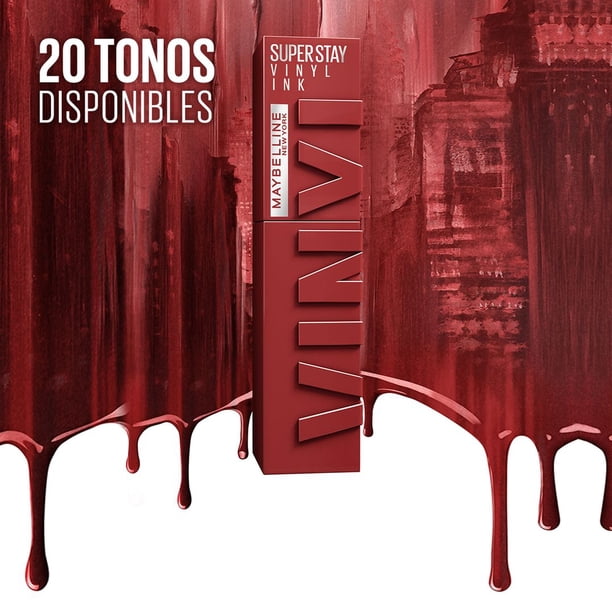 Labial líquido brillante de larga duración, Maybelline Superstay