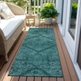 thumbnail image 6 of Addison Rugs Chantille Indoor/Outdoor Transitional Floral Teal Washable Runner Rug, 2'3" x 7'6", 6 of 6