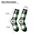 thumbnail image 2 of Honeii Green White Lumberjack Plaid Print Children's Colorful Socks,Unisex Kids and Toddlers' Cushioned Sock,Kids Athletic Crew Socks,for Everyday Wear and Sports, 2 of 5