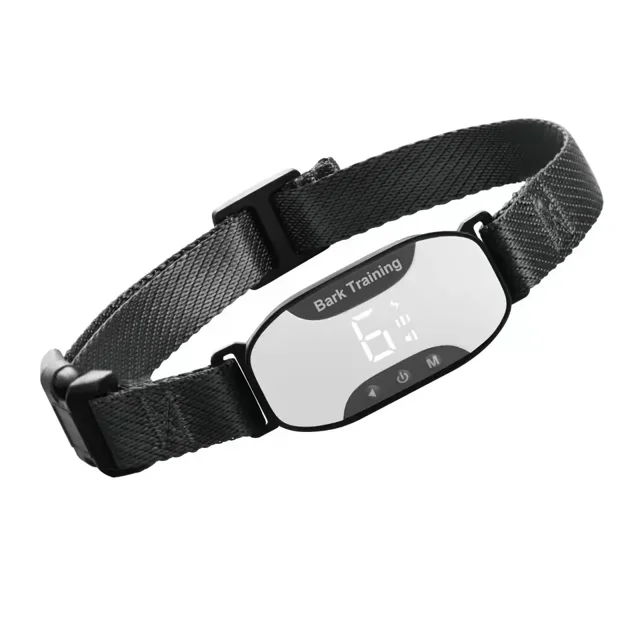 Collar antiladridos para perros, collar antiladridos automático con 7 sensibilidad ajustable, niveles efectivos de 0 a 8 modos de pitido de vibración, para perros pequeños, medianos y grande