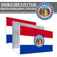 thumbnail image 3 of FLAGWIN Missouri Flag 3x5 FT - 3 Ply Double Sided Polyester Missouri State Flag with Brass Grommets - Vivid Color and Fade Proof State of Missouri Flag 3x5 Outdoor, 3 of 5