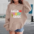 thumbnail image 2 of Girl's Letter Graphic Hoodies Long Sleeve Hooded Sweatshirts Pullover Preppy Cute Hoodies Trendy First Grade School Uniforms, 2 of 8
