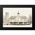 thumbnail image 2 of Deiter, Lori 24x17 Black Modern Framed Museum Art Print Titled - Christmas Star Barn with Lights, 2 of 5