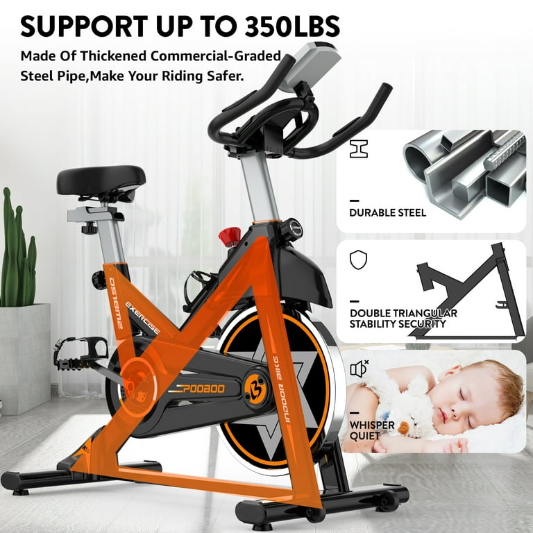 Pooboo Indoor Cycling Bike Exercise Bikes Stationary Magnetic Resistance  for Home Cardio Workout Machine 350lb Flywheel 35lbs 