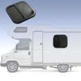 thumbnail image 1 of RV Window, 600x600mm Aluminum Alloy Rubber Tempered Glass RV Door Window Replacement RV Sliding Window with Screws for Caravan Trailer RV, 1 of 7
