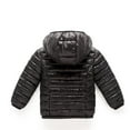 thumbnail image 3 of LFEOOST Baby Boys Girls Winter Coats Toddler Bear Hoods Down Jacket Infant Kids Light Puffer Padded Outwear 2-8 Years Black 160, 3 of 4
