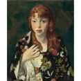 thumbnail image 2 of Robert Henri 12x14 Black Ornate Wood Framed Double Matted Museum Art Print Titled: Edna Smith in a Japanese Wrap (1915), 2 of 5