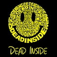 thumbnail image 2 of LA Pop Art Men's Word Art Crewneck Sweatshirt - Dead Inside Smile, 2 of 2