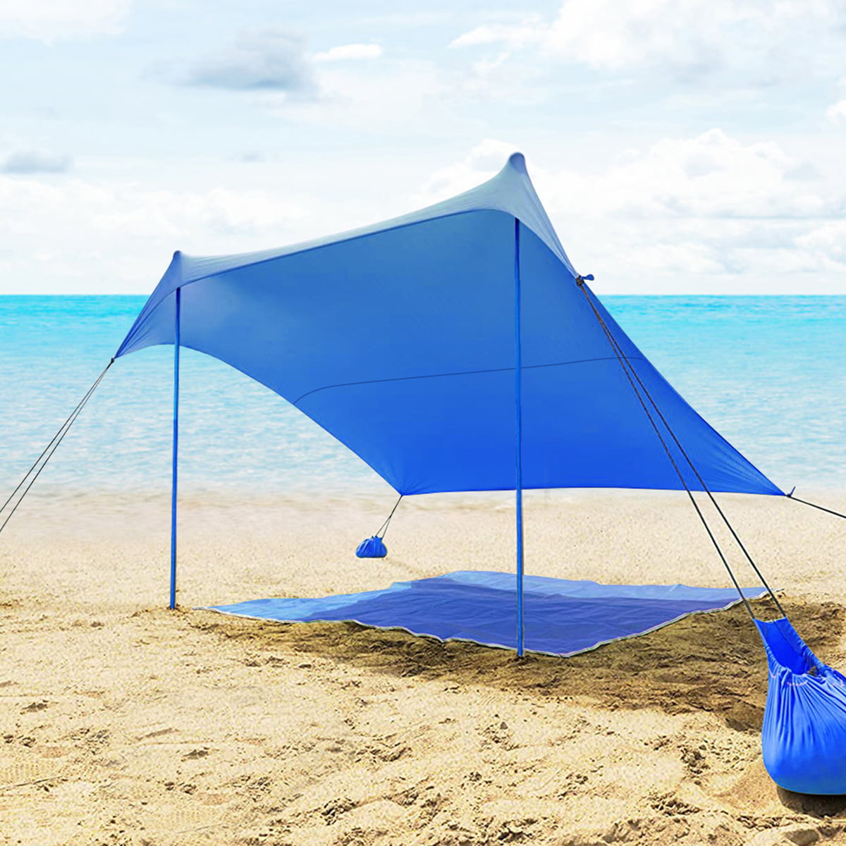WINNINGO Premium Beach Sunshade Beach Upgraded Large Sun Shade Canopy 10' x 9' 