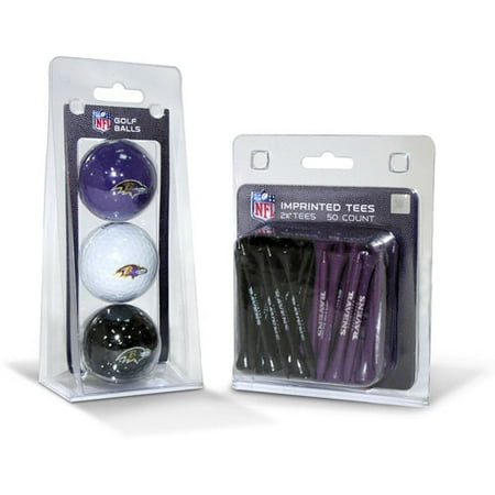 Team Golf NFL Baltimore Ravens 3 Golf Balls And 50 Golf Tees