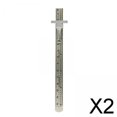 thumbnail image 1 of Conjunto de 2 Reglas de costura Portátiles Soledad Acero inoxidable plata 2 piezas, 1 of 7