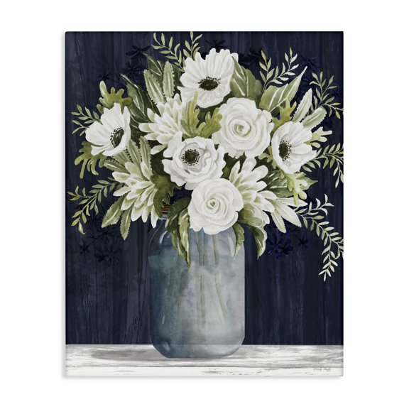 Stupell Industries Shabby Chic White Country Blooms Canvas Art, 30 x 40, by Cindy Jacobs