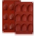 thumbnail image 1 of Molde de silicona antiadherente para hornear, molde para pudín de Chocolate, 2 uds., 9 cavidades esquí esquí Gafas de esquí, 1 of 5