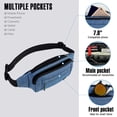 thumbnail image 7 of WATERFLY Unisex Lightweight Running Hiking Jogging Nylon Fanny Pack Waist Bag-Light Blue, 7 of 7