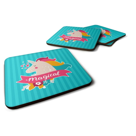Unicorn Magical Foam Coaster Set of 4