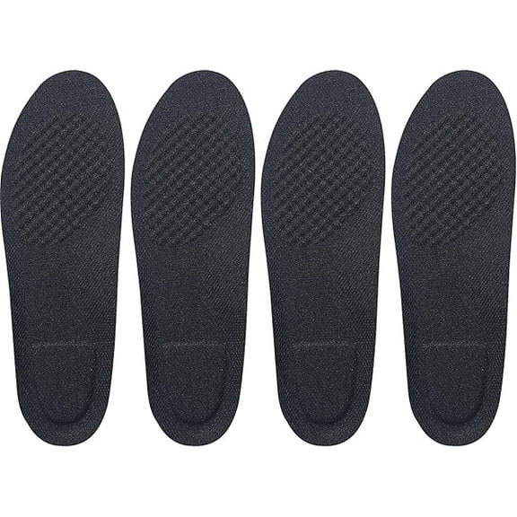 WEEKS 0.4 Inch 4 Pcs Left Full Length Insoles Balancer Leg Length Discrepancy Insoles and Additional Cushion Pad, Heel Lift for Leg Length Discrepancy, Black