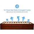 thumbnail image 2 of Harper & Bright Designs Twin Size Wood Platform Bed with 3 Drawers Storage Bed, Cherry, 2 of 5
