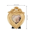 thumbnail image 5 of FENGGUIQU Golden Resin Heart Shaped Picture Frame Vintage Desk Photo Display, 5 of 6