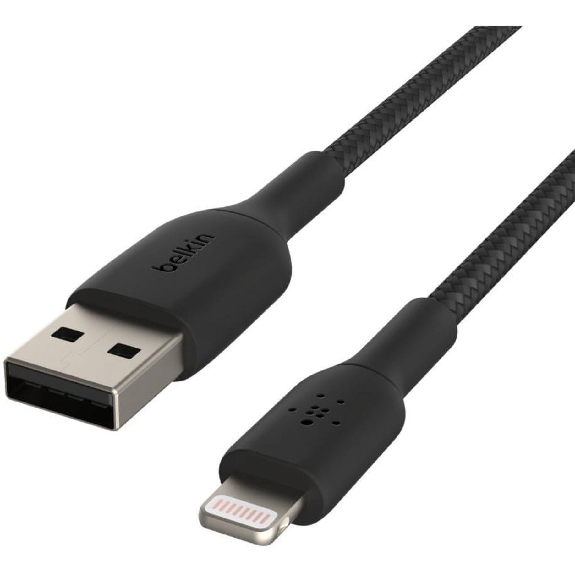 Belkin BoostCharge Braided Lightning Cable - 3.3ft/1M - MFi Certified Apple iPhone Charger USB to Lightning Cable - iPhone Cable - iPhone Charger Cord - Apple Phone Charger - Black