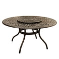 thumbnail image 3 of Outdoor Aluminum 7pc Round Patio Dining Set with Lazy Susan, Six Chairs, 3 of 6