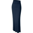 thumbnail image 5 of Sweet Hearts Maxi Skirt for Women- Foldover High Waist Long Flare A-Line Skirt Maxi Dress XS-XL Made in USA (BlackNavy, Medium), 5 of 6