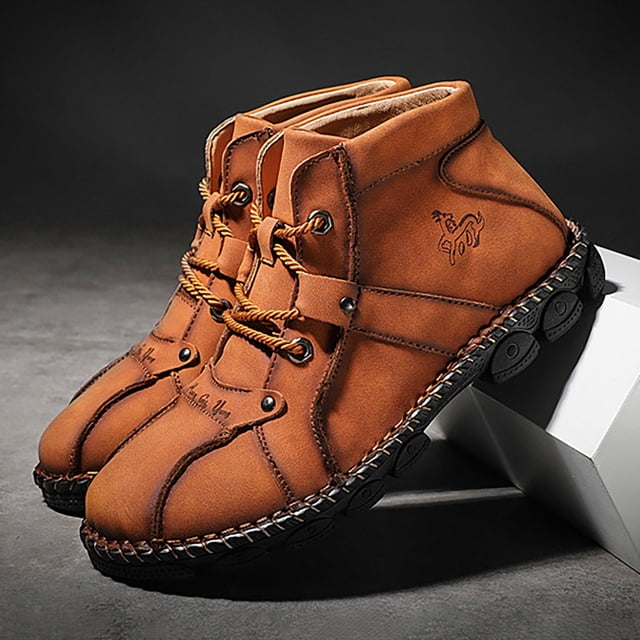 Zapatos de senderismo de plataforma casual con cordones de caña alta para hombre Wmkox8yii 123q1812
