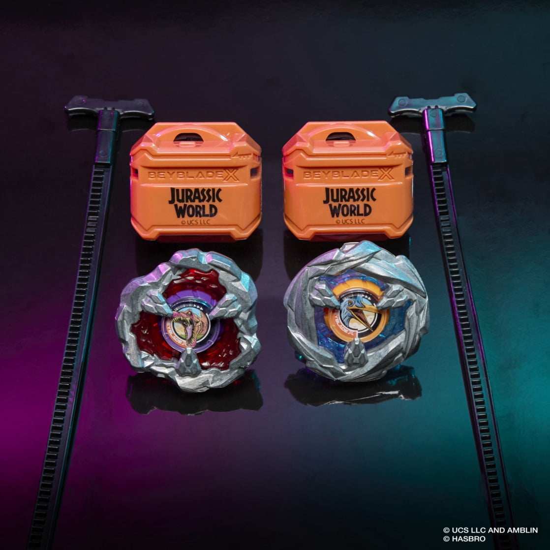 Beyblade X Jurassic World Collab Spinosaurus vs. Quetzalcoatlus Battling Top Multipack Set, Ages 8+