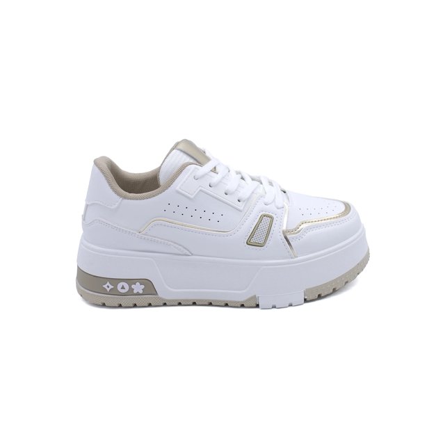Tenis Sneakers Casual para Mujer Liliana Shoes Landa Beige