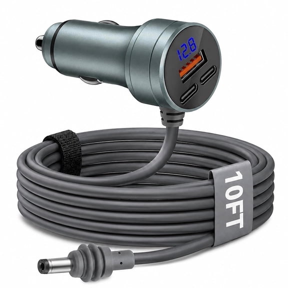 Starlink Mini Car Adapter, 4-in-1 10FT Starlink Mini Power Cable, 12V-24V Cigarette Lighter Charger, 18AWG Cable, 45W USB-C PD & 30W USB-A Ports