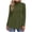 Army Green, variant on Women's Knit Turtleneck Long Sleeve Top Swing Fit Loose Casual for Fall Winter