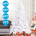 thumbnail image 6 of Christmas Exchange Gifts Christmas Tree Decorations Christmas Tree Christmas Gifts for Family Pre-lit Christmas Tree White Christmas Tree with Lights 4/5/6/7FT Bushy Xmas Party Home Outdoor Indoor, 6 of 10
