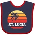 thumbnail image 3 of Inktastic St Lucia Vacation Travel Cruise Boys or Girls Baby Bib, 3 of 4