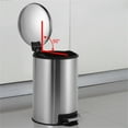 thumbnail image 7 of Kitchen Trash Can, Stainless Steel Step-On Garbage Can with Lid, Tall Kitchen & Bathroom Trash Can, Small Office Waste Bin - Xuniizn, 7 of 7