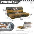 thumbnail image 7 of XYZCANDO Horse RV Dinette Cushions Comfortable Bench Cushion Universal Sofa Covers for 2 Cushion Couch Washable Loveseat Sofa Chair Cover Furniture Protector Loveseat Slipcovers Green, 7 of 7