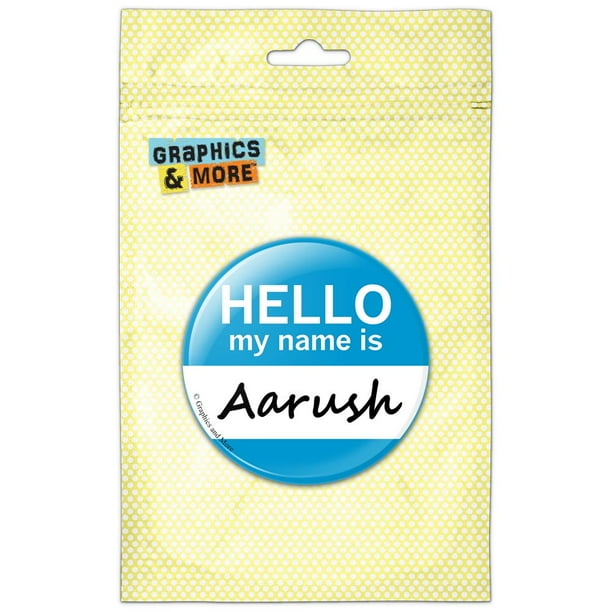 Aarush Hello My Name Is Pinback Button Pin Badge Aarush Hello My Name Is Pinback Button Pin Badge