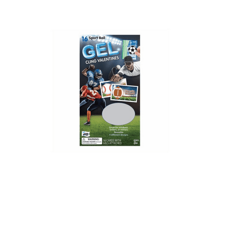 32 Mello Smello Sport Ball Gel Cling Valentine Card Kit