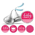 thumbnail image 1 of Darling Souvenir Candy 190 Pcs Baby Shower Theme Stickers DIY Chocolate Labels-Magenta, 1 of 2