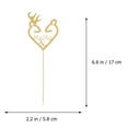 thumbnail image 5 of WHAMVOX Mr& Topper Golden Paper Decor for Wedding Cupcakes and Cakes 16 Pieces Heart Shape with Antler Picks, 5 of 8