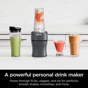 Ninja Nutri-Blender 20-Oz Personal Blender, (2) 20-Oz Dishwasher-Safe To-Go Cups, Smoothie, BN300GY Gray