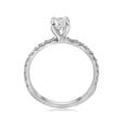 thumbnail image 3 of 3/4ct Diamond Engagement Ring French Pave Set 14k White Gold, 3 of 3