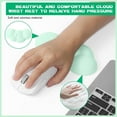 thumbnail image 4 of MANBASNAKE Cloud Mouse Pad Wrist,Ergonomic Leather Waterproof Coaster for PC,Pain Relief-Green, 4 of 6