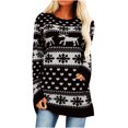 thumbnail image 1 of Camisas Navideñas Para Mujer Tops de Manga Larga Casual Elk Muñeco de Nieve Impreso Jersey O-Cuello Blusa Odeerbi ODB209449, 1 of 5