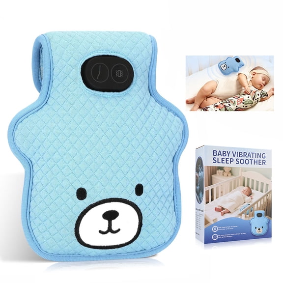Baby Vibrating Sleep Soother, Portable Baby Sleep Aid for Help Sleeping, 3 Vibration Modes and 4 Timers, Newborn Sleep Helper for Home & Travel, Low Noise for Crib and Stroller, Gift for New Mom